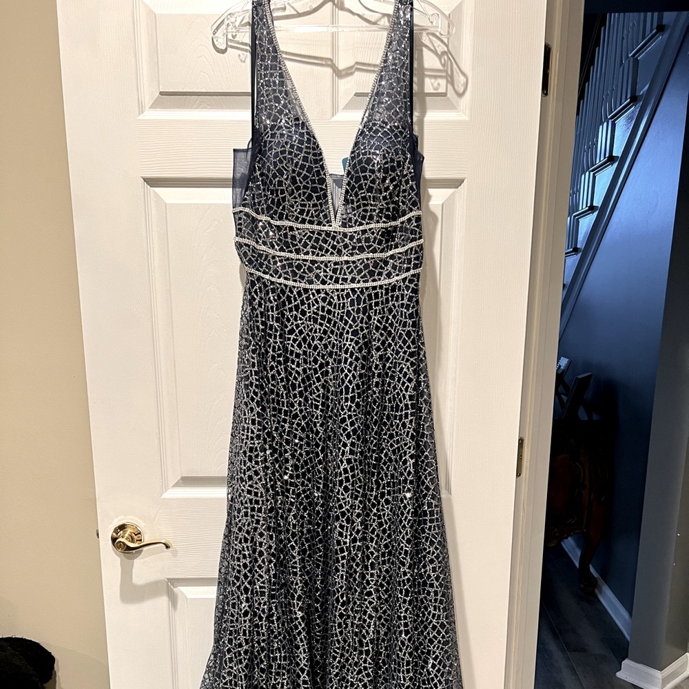Gorgeous Blue and Silver Sparkle Gown